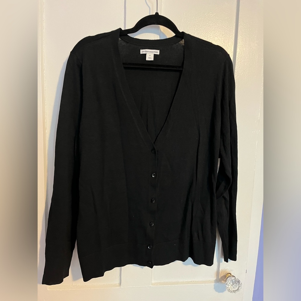 NWT Amazon black cardigan xlarge